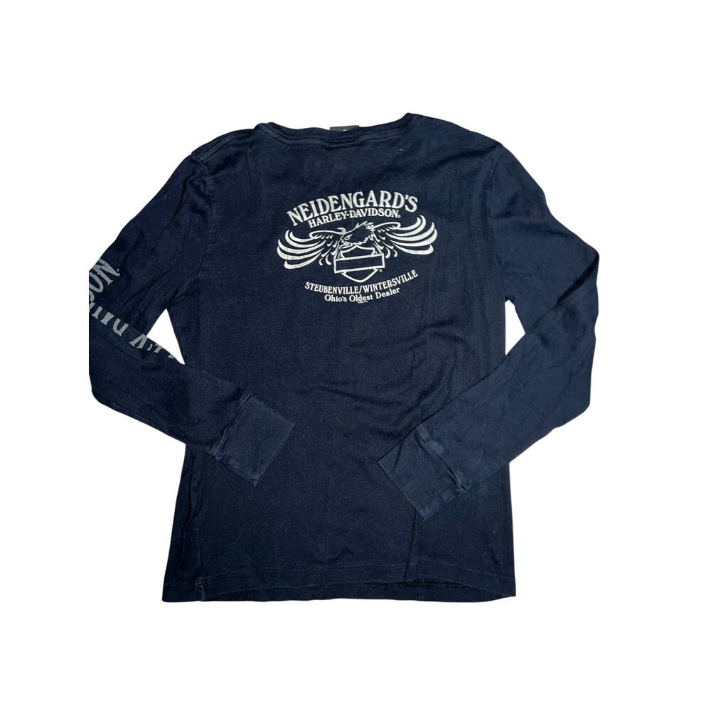 Harley-Davidson Y2K long sleeve graphic motorcycle biker t-shirt women's sz XL - Picture 4 of 8